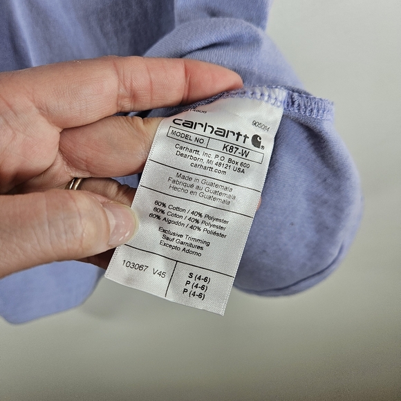 Carhartt Women's Purple Pocket Tee - Picture 5 of 8